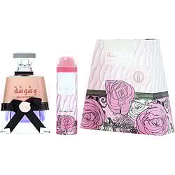 Lattafa Washwashah by Lattafa EAU DE PARFUM SPRAY 3.4 OZ & DEODORANT 1.6 OZ for UNISEX 444192