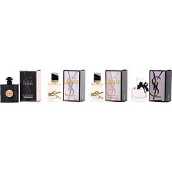 Yves Saint Laurent Variety by Yves Saint Laurent 4 PIECE MINI VARIETY WITH LIBRE EAU DE PARFUM & LIBRE EDT & BLACK OPIUM EAU DE PARFUM & MON PARIS EAU DE PARFUM AND ALL ARE 0.25 OZ MINIS for WOMEN