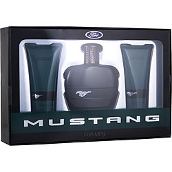 Ford Mustang Green by Estee Lauder EDT SPRAY 3.4 OZ & AFTERSHAVE BALM 3.4 OZ & HAIR AND BODY WASH 3.4 OZ for MEN