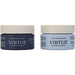 Virtue by Virtue HAIR & SCALP RESET DUO- EXFOLIATING TREATMENT 0.5 OZ & TREATMENT MASK 0.5 OZ for UNISEX