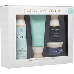 Virtue by Virtue FAN FAVORITES KIT- SHAMPOO 8 OZ & CONDITIONER 6.7 OZ & HEALING OIL 1.7 OZ & TREATMENT MASK 1.7 OZ for UNISEX