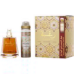 Lattafa Raghba by Lattafa EAU DE PARFUM SPRAY 3.4 OZ & DEODORANT SPRAY 1.6 OZ for UNISEX 449635