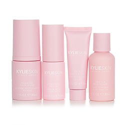 Image of Kylie Skin by Kylie Jenner 4-Piece Mini Set: Foaming Face Wash 30ml + Face Moisturizer 15ml + Vitamin C Serum 10ml + Vanilla Milk Toner 30ml -4pcs for WOMEN