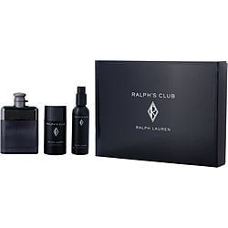 Ralph's Club by Ralph Lauren EAU DE PARFUM SPRAY 3.4 OZ & AFTERSHAVE BALM 2.5 OZ & DEODORANT STICK 2.6 OZ for MEN