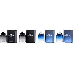Coach Variety by Coach 4 PIECE MINI VARIETY WITH COACH EDT X2 & MAN BLUE EDT X2 AND ALL ARE 0.16 OZ MINI for MEN