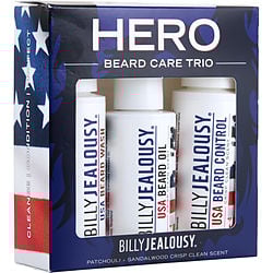 Image of Billy Jealousy by Billy Jealousy Hero Beard Care Trio: USA Beard Wash + USA Beard Control + USA Beard Oil -3x60ml/2OZ for MEN