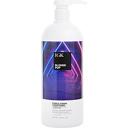 Igk by IGK BLONDE POP PURPLE TONING CONDITIONER 33.8 OZ for