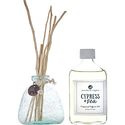 Cypress & Sea by Northern Lights FRAGRANCE DIFFUSER OIL 6 OZ & 6X WILLOW REEDS & DIFFUSER BOTTLE for UNISEX