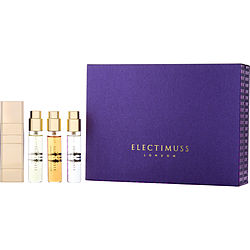 Electimuss Variety by Electimuss ALL SEASON FAVOURITES TRAVEL SET WITH IMPERIUM & TRAJAN & MERCURIAL CASHMERE AND ALL ARE PURE PARFUM SPRAY MINI 0.34 OZ & ATOMIZER for UNISEX 460615