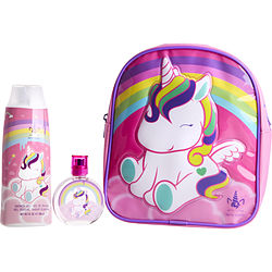 Eau My Unicorn by Air Val International EDT SPRAY 1.7 OZ & SHOWER GEL 10 OZ & BACKPACK for WOMEN