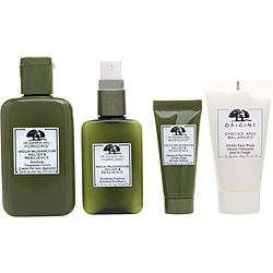 Image of Origins by Origins Shroom-Tastic Mega-Mushroom Set: Relief & Resilience Soothing Treatment Lotion 100ml + Fortifying Emulsion 50ml + Advanced Face Serum 15ml + Checks & Balances Frothy Face Wash 30ml -4pcs for WOMEN