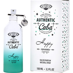 Cuba Authentic Happy by Cuba EAU DE PARFUM SPRAY 3.3 OZ for WOMEN Cuba Authentic Happy by Cuba EAU DE PARFUM SPRAY 3.3 OZ for WOMEN