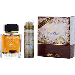 Lattafa Pure Oudi by Lattafa EAU DE PARFUM SPRAY 3.4 OZ & DEODORANT 1.6 OZ for UNISEX 463746
