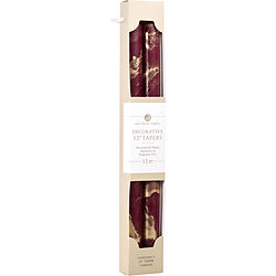 Bordeaux With Gold by Northern Lights 12" DECORATIVE TAPERS (2 PACK) for UNISEX