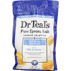 Dr. Teals by Dr. Teals Pure Epsom Salt Soaking Solution Soften & Nourish with Milk & Honey -1.36kg/48OZ for UNISEX