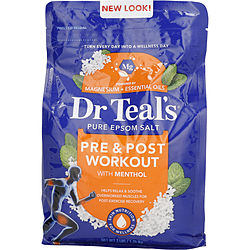 Dr. Teal's by Dr. Teal's Pure Epsom Salt Soaking Solution Pre &amp; Post Workout with Magnesium Sulfate &amp; Menthol -1.36kg/48OZ for UNISEX