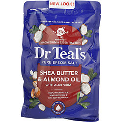 Dr. Teal's by Dr. Teal's Pure Epsom Salt Soaking Solution Shea Butter & Almond to Soften & Moisturize -1.36kg/48OZ for UNISEX