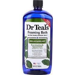 Dr. Teal's by Dr. Teal's Foaming Bath with Pure Epsom Salt Relax & Relief with Eucalyptus & Spearmint -1000ml/34OZ for UNISEX