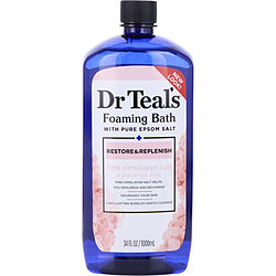 Dr. Teal's by Dr. Teal's Foaming Bath with Pure Epsom Salt Restore & Replenish with Pink Himalayan -1000ml/34OZ for UNISEX