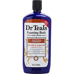 Image of Dr. Teal's by Dr. Teal's Foaming Bath with Pure Epsom Salt Oat Milk & Argan -1000ml/34OZ for UNISEX