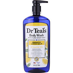 Dr. Teal's by Dr. Teal's Body Wash with Pure Epsom Salt - Prebiotic Lemon Balm with Sage &amp; Thyme Essential Oils -710ml/24OZ for UNISEX