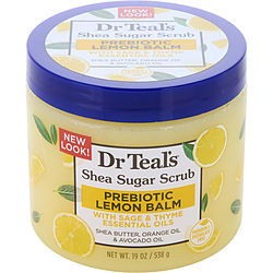 Image of Dr. Teal's by Dr. Teal's Shea Sugar Scrub - Prebiotic Lemon Balm with Sage & Thyme Essential Oils -538g/19OZ for UNISEX