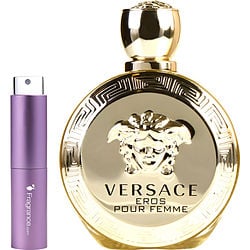 Versace Eros Pour Femme by Gianni Versace EAU DE PARFUM SPRAY 0.27 OZ (TRAVEL SPRAY) for WOMEN