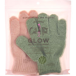 Spa Accessories by Spa Accessories SPA SISTER TWIN EXFOLIATING GLOVES TREATMENT (PEACH & GREEN) for UNISEX