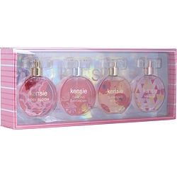 سعر ومواصفات Kensie Variety by Kensie 4 PC WOMEN'S COFFRET WITH VIBRANT & DARLING DAYDREAM & SUNKISSED BEAUTY & ROSY BLOOM AND ALL ARE EAU DE PARFUM SPRAY 0.68 OZ for WOMEN من متجر FragranceNet.com