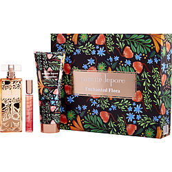 Nanette Lepore Enchanted Flora by Nanette Lepore EAU DE PARFUM SPRAY 3.4 OZ & BODY LOTION 6.8 OZ & EAU DE PARFUM 0.34 OZ MINI for WOMEN