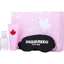Dsquared2 Wood by Dsquared2 EDT SPRAY 1.7 OZ & BATH AND SHOWER GEL 3.4 OZ & NIGHT MASK for WOMEN