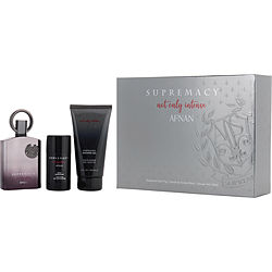 Afnan Supremacy Not Only Intense by Afnan Perfumes EXTRAIT DE PARFUM SPRAY 3.4 OZ &amp; DEODORANT STICK 2.5 OZ &amp; SHOWER GEL 5 OZ for MEN