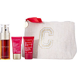 Clarins by Clarins Double Serum and Super Restorative Collection Set: Double Serum 50ml + Super Restorative Rose Radiant Day Cream 15ml + Super Restorative Night Cream 15ml + Double Serum Eye 0.9ml -4pcs+Pouch for WOMEN Clarins by Clarins Double Serum and Super Restorative Collection Set: Double Serum 50ml + Super Restorative Rose Radiant Day Cream 15ml + Super Restorative Night Cream 15ml + Double Serum Eye 0.9ml -4pcs+Pouch for WOMEN