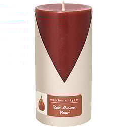 Red Anjou Pear by Northern Lights ONE 3X6 INCH PILLAR CANDLE. BURNS APPROX. 100 HRS. for UNISEX 472209