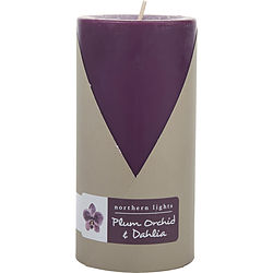 Plum Orchid & Dahlia by Northern Lights ONE 3X6 INCH PILLAR CANDLE. BURNS APPROX. 100 HRS. for UNISEX 472211