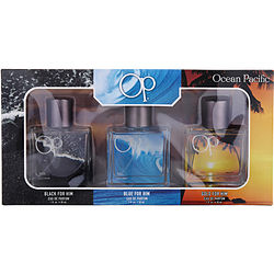 Ocean Pacific Variety by Ocean Pacific 3 PIECE VARIETY SET INCLUDES BLACK for men & BLUE for men & GOLD for men AND ALL ARE EDP SPRAY 1 OZ for MEN