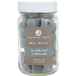 Sandalwood & Patchouli by Northern Lights SIMMERING FRAGRANCE CHIPS - 8 OZ JAR CONTAINING 100 MELTS for UNISEX