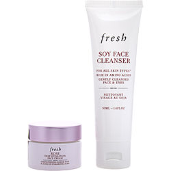Image of Fresh by Fresh Cleanse And Hydrate Duo Set: Soy Cleanser 50ml + Rose Face Cream 15ml -2pcs for WOMEN
