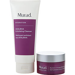 Image of Murad by Murad Smooth + Replenish Set: AHA/BHA Cleanser 200ml + Nutrient Charged Water Gel 50ml -2pcs for WOMEN
