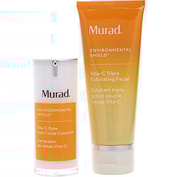 Image of Murad by Murad The Glow Clinic Set: Vita-C Triple Exfoliating Facial 2.7OZ + Vita-C Eyes Dark Circle Corrector 0.5OZ -2pcs for WOMEN