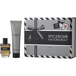 Spicebomb by Viktor & Rolf EDT 0.24 OZ MINI & AFTERSHAVE BALM 0.5 OZ for MEN