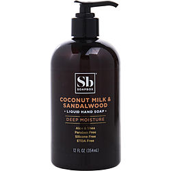 Soapbox by Soapbox Coconut Milk & Sandalwood Liquid Hand Soap -354ml/12OZ for UNISEX