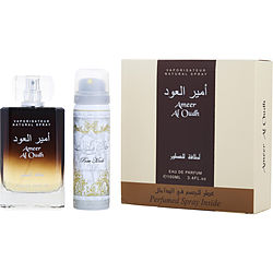 Lattafa Ameer Al Oudh by Lattafa EAU DE PARFUM SPRAY 3.4 OZ & DEODORANT 1.6 OZ for UNISEX 477526