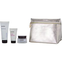 Ahava by AHAVA Celebrate Life Mad for Mud Set: Time to Hydrate Essential Day 50ml+ Time to Clear Purifying Mud Mask 100ml + Deadsea Water Mineral Hand Cream 40ml -3pcs for WOMEN 477919