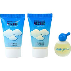 Cheap & Chic Light Clouds by Moschino EDT MINI 0.16 OZ & BODY LOTION 0.8 OZ & BATH AND SHOWER GEL 0.8 OZ for WOMEN
