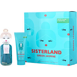Benetton Sisterland Green Jasmine by Benetton EDT SPRAY 2.7 OZ & BODY LOTION 2.5 OZ for WOMEN