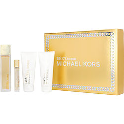 Michael Kors Sexy Amber by Michael Kors EAU DE PARFUM SPRAY 3.4 OZ & BODY LOTION 3.4 OZ & SHOWER GEL 3.4 OZ & EAU DE PARFUM SPRAY 0.34 OZ MINI for WOMEN Michael Kors Sexy Amber by Michael Kors EAU DE PARFUM SPRAY 3.4 OZ & BODY LOTION 3.4 OZ & SHOWER GEL 3.4 OZ & EAU DE PARFUM SPRAY 0.34 OZ MINI for WOMEN
