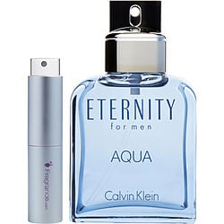 Eternity Aqua by Calvin Klein EDT SPRAY 0.27 OZ (TRAVEL SPRAY) for MEN