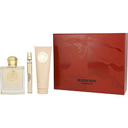 Burberry Goddess by Burberry EAU DE PARFUM SPRAY REFILLABLE 3.3 OZ & BODY LOTION 2.5 OZ & EAU DE PARFUM SPRAY 0.33 OZ MINI for WOMEN