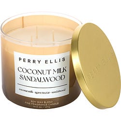 Perry Ellis Coconut Milk &amp; Sandalwood by Perry Ellis SCENTED CANDLE 14.5 OZ for UNISEX